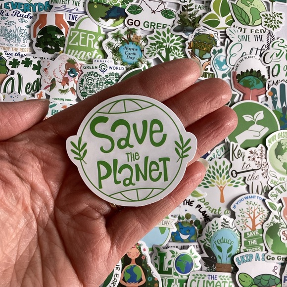 4 /💲20 🤑 25pc Eco nature earth recycle stickers - Picture 3 of 5